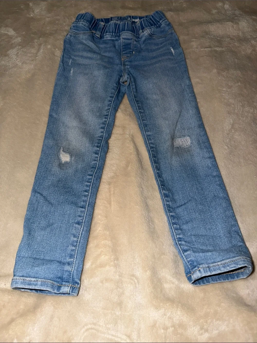 GAP Light Blue Girls' Denim Jeggings with Elastic Waist